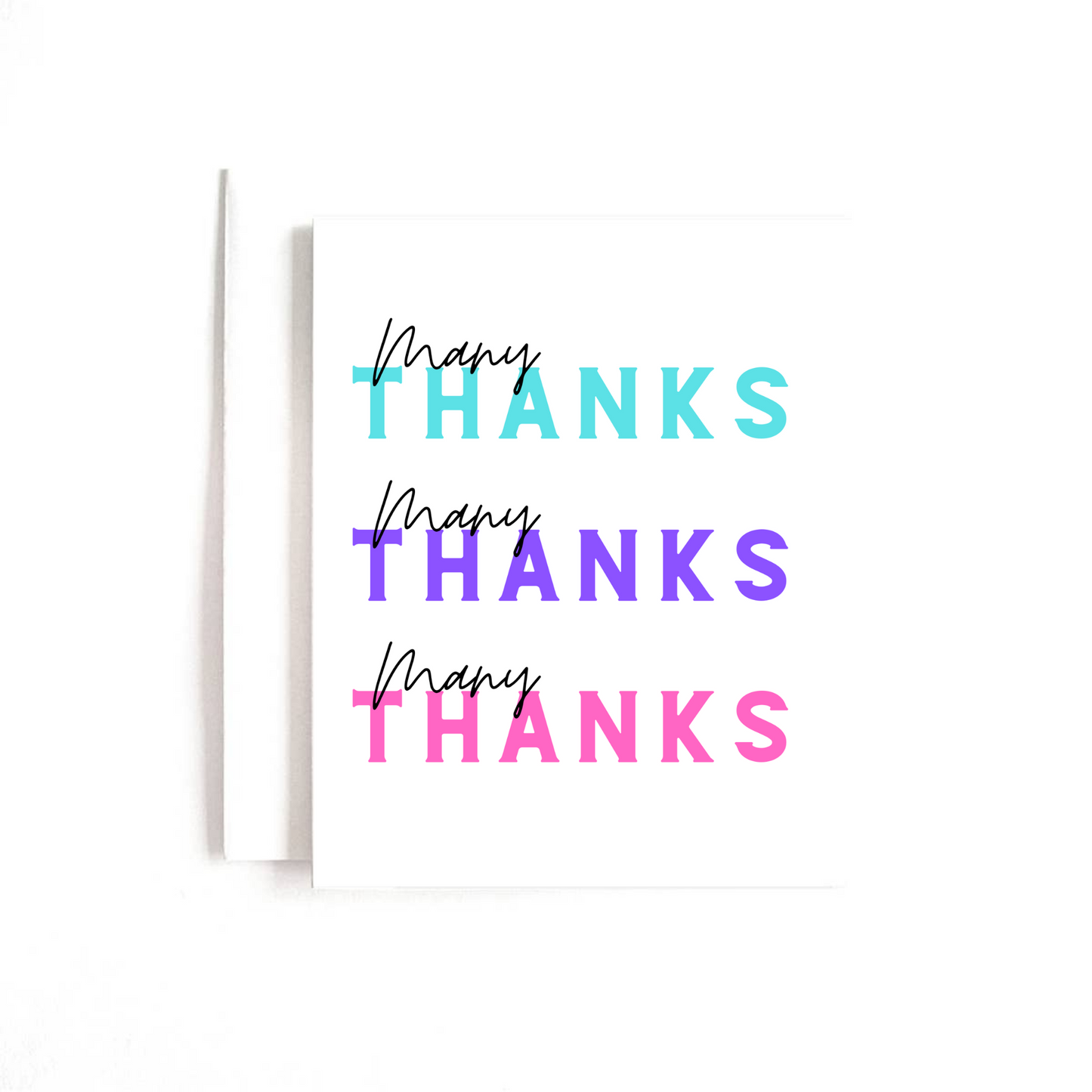 3x Many Thanks Card
