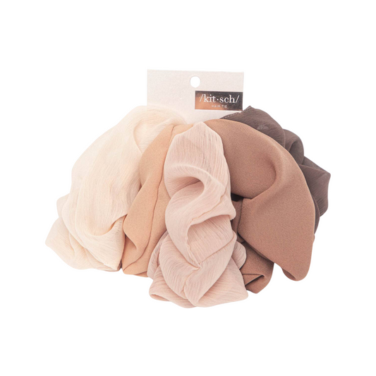 Terracotta Crepe Scrunchies Set