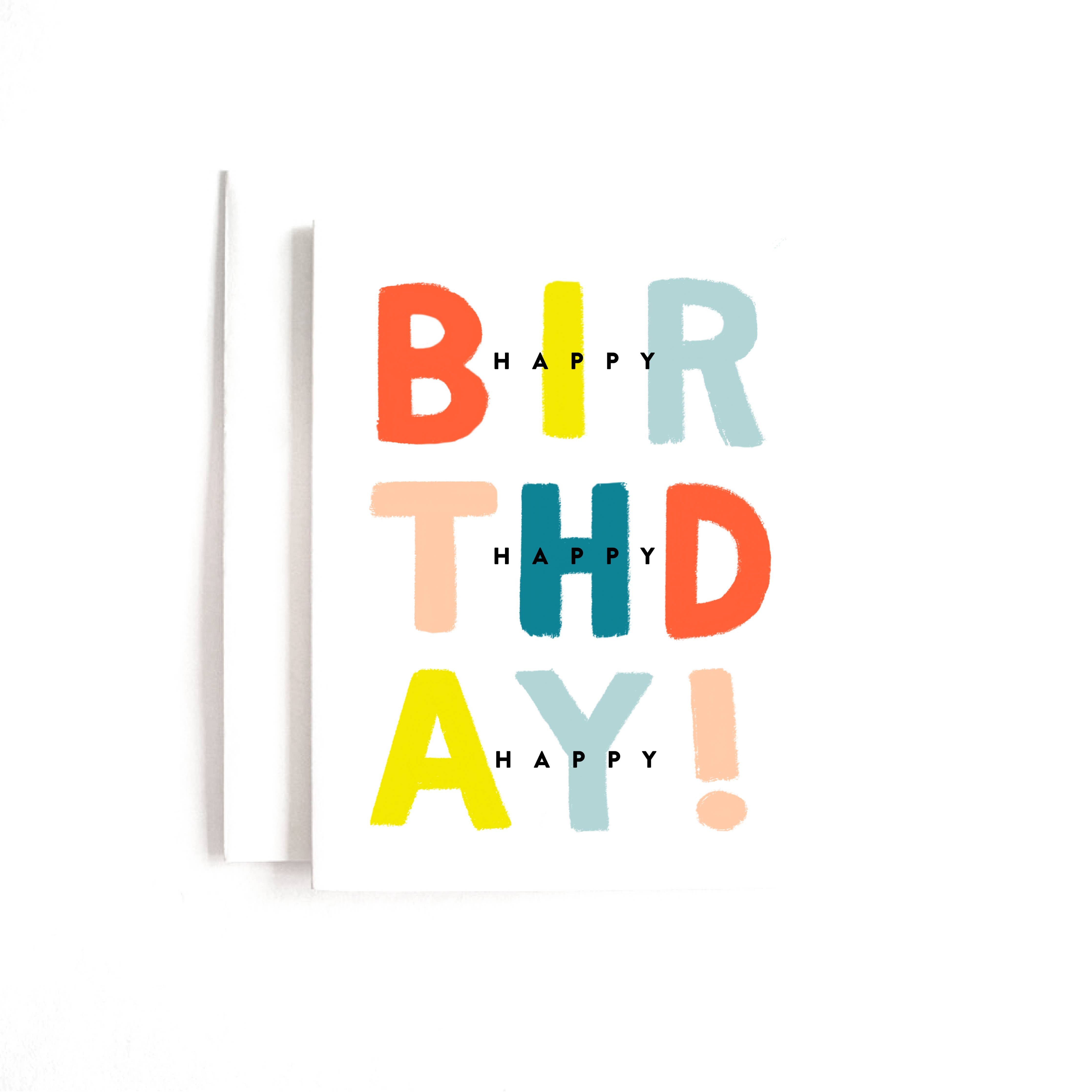 3x Happy Birthday Card – Premurosa