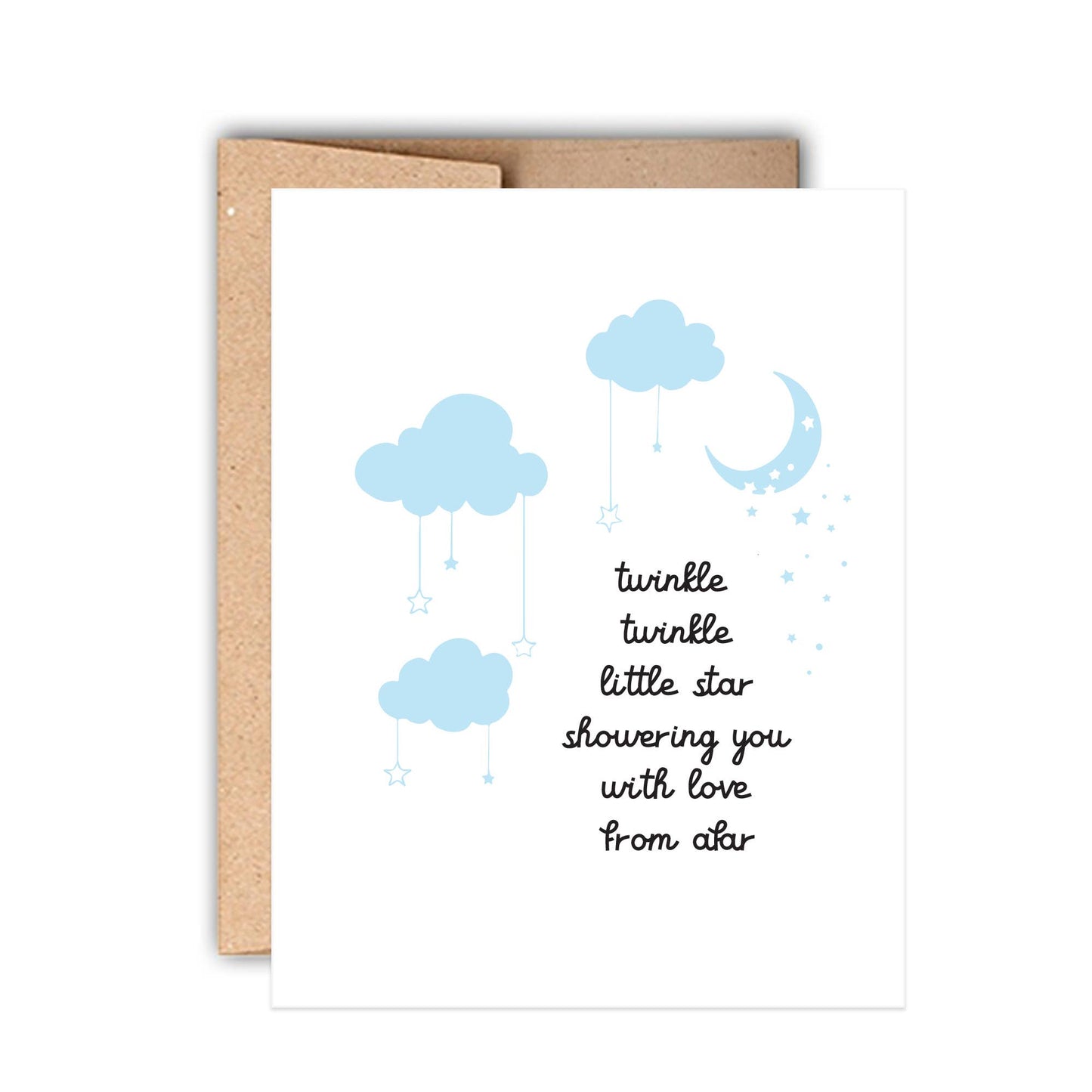 Twinkle Twinkle Baby Shower Letterpress Card