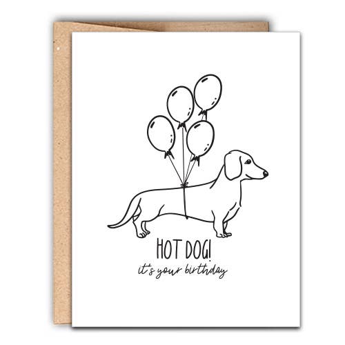 Hot Dog! It's Your Birthday Letterpress Card